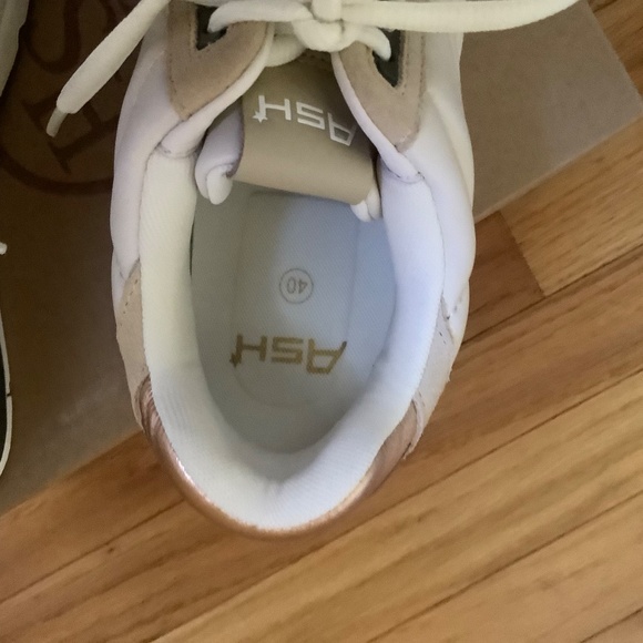 Ash Kacy Leather And Suede Sneakers Biscuit Off White SZ EU 40/ US 9.5 - Picture 6 of 16
